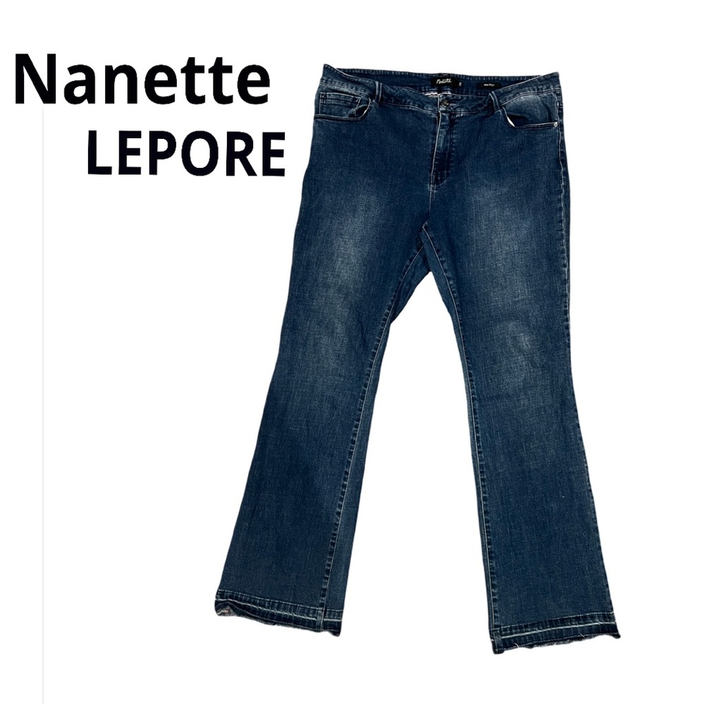 Nanette Lepore Mini Boot raw hem jeans